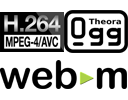 HTML5 Video format H.264 MP4, webm