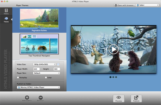 HTML5 Video Player for Mac