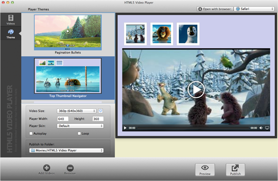 HTML5 Video Player for Mac