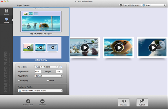 HTML5 Video Player for Mac