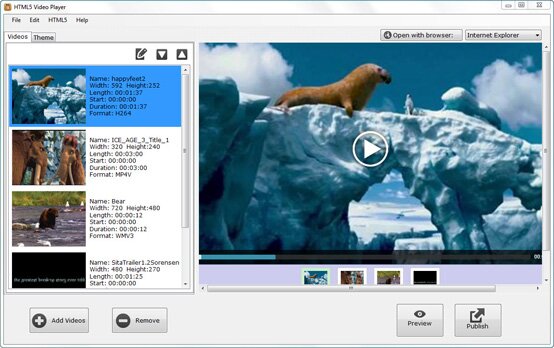 HTML5 Video Player for Windows